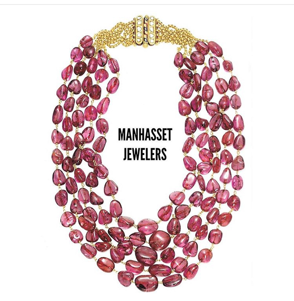 Antique spinel, diamond and enamel necklace
